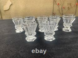 7 Anciens Verres à Liqueur en Cristal Baccarat St Louis Cave à Liqueur
