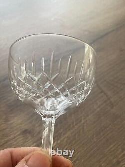 7 anciens verre à vin cristal Saint Louis Baccarat Val St Lambert pied creux