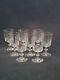 8 Anciens Verres A Vin En Cristal De Baccarat Taillé Gravure 10742