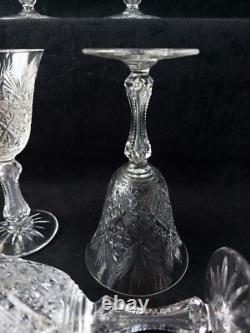 8 Anciens Verres A Vin En Cristal Taillé St Louis 14cm (A5)