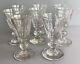 8 Verres à liqueur anciens cristal de Baccarat/St Louis, modèle Caton, h 8,5 cm