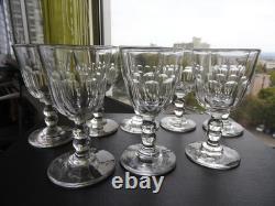 8 anciens verres à vin cristal de BACCARAT modèle GONDOLE cuisine ART de TABLE