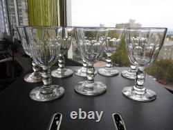 8 anciens verres à vin cristal de BACCARAT modèle GONDOLE cuisine ART de TABLE