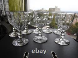 8 anciens verres à vin cristal de BACCARAT modèle GONDOLE cuisine ART de TABLE