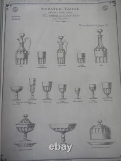 8 anciens verres à vin cristal de BACCARAT modèle GONDOLE cuisine ART de TABLE