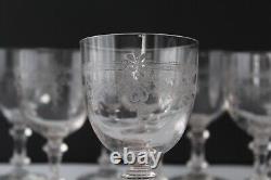 8 magnifiques grands verres anciens Portieux Vallérysthal Vierzon