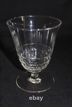 8 verres à eau anciens, en cristal taillé, nid d'abeille, époque Art Déco 11.2cm