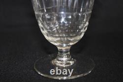 8 verres à eau anciens, en cristal taillé, nid d'abeille, époque Art Déco 11.2cm