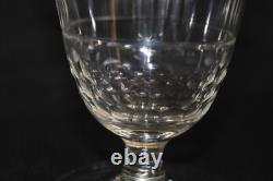 8 verres à eau anciens, en cristal taillé, nid d'abeille, époque Art Déco 11.2cm