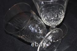 8 verres à eau anciens, en cristal taillé, nid d'abeille, époque Art Déco 11.2cm