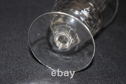 8 verres à eau anciens, en cristal taillé, nid d'abeille, époque Art Déco 11.2cm