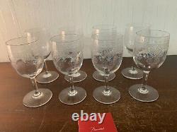 8 verres à eau gravé ancien en cristal de Baccarat (prix à la pièce)modèle1