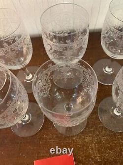 8 verres à eau gravé ancien en cristal de Baccarat (prix à la pièce)modèle1