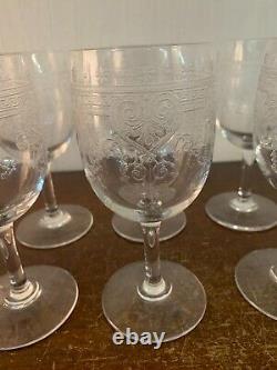 8 verres à eau gravé ancien en cristal de Baccarat (prix à la pièce)modèle1