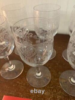 8 verres à eau gravé ancien en cristal de Baccarat (prix à la pièce)modèle1