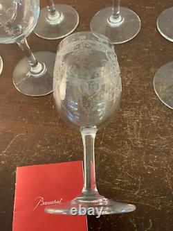 8 verres à eau gravé ancien en cristal de Baccarat (prix à la pièce)modèle1