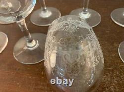 8 verres à eau gravé ancien en cristal de Baccarat (prix à la pièce)modèle1