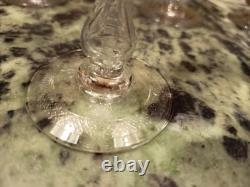 9 Verres à Vin Anciens En Cristal Gravé Parfait État