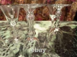 9 Verres à Vin Anciens En Cristal Gravé Parfait État