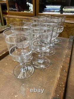 9 Verres à eau cristal de Baccarat Modèle anciens 1900