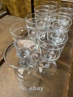 9 Verres à eau cristal de Baccarat Modèle anciens 1900