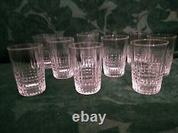 9 anciens Gobelet verre cristal Baccarat modèle Nancy
