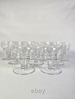 9 anciens verres à vin porto en cristal gravé ciselé art déco