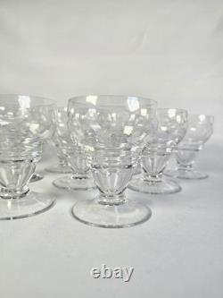 9 anciens verres à vin porto en cristal gravé ciselé art déco