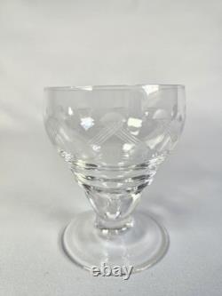 9 anciens verres à vin porto en cristal gravé ciselé art déco