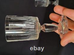 9 anciens verres en cristal taillé Baccarat /Val St Lambert modèle Jeux d'Orgues
