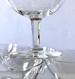 9 coupes à champagne Anciennes en cristal Pur
