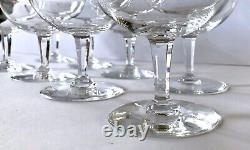 9 coupes à champagne Anciennes en cristal Pur
