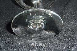 9 coupes à champagne en cristal soufflé gravé anciennes st louis ou baccarat