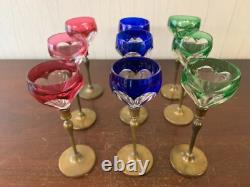 9 verres à liqueur ancien en cristal Baccarat saint louis (prix à la pièce)