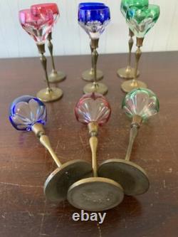 9 verres à liqueur ancien en cristal Baccarat saint louis (prix à la pièce)