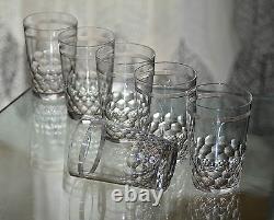 ANCIENNE GRAND 6 GOBELETS VERRE CRISTAL BACCARAT CHAUNY signée crystal glasses