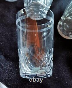 ANCIENNE GRAND 6 GOBELETS VERRE CRISTAL BACCARAT CHAUNY signée crystal glasses