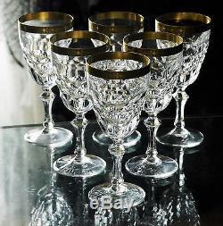 ANCIEN 6 verres à vin en cristal BACCARAT CHAUNY crystal glasses