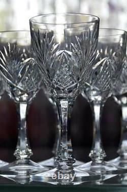 ANCIEN 6 verres en cristal ST. LOUIS signée MODELLE MOSELLE