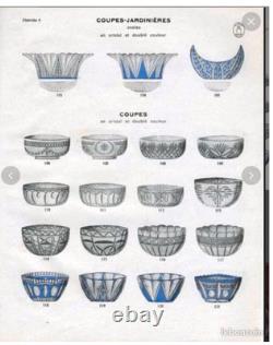 ANCIEN COUPE SALADIER CRISTAL COULEUR ROUGE Belle Epoque Saint-Louis