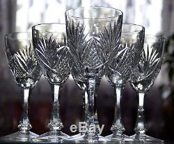ANCIEN GRAND 6 verres à VIN en cristal ST. LOUIS chaque pièce signée