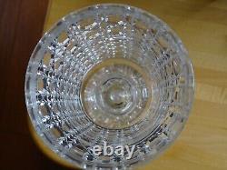 ANCIEN GRAND VERRE MARIAGE CRISTAL TAILLER PIERRERIE DIAMANTS MONOGRAMME 25 cm