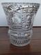 ANCIEN GROS VASE CRISTAL TAILLER DE BOHEME BOHEMIAN ht 25 cm