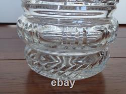 ANCIEN GROS VASE CRISTAL TAILLER DE BOHEME BOHEMIAN ht 25 cm