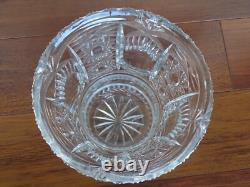 ANCIEN GROS VASE CRISTAL TAILLER DE BOHEME BOHEMIAN ht 25 cm