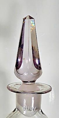 ANCIEN POT de PHARMACIE APOTHICAIRE VERRE SOUFFLÉ CRISTAL TAILLÉ VIOLINE XIXème