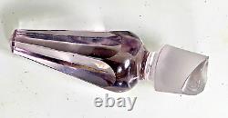 ANCIEN POT de PHARMACIE APOTHICAIRE VERRE SOUFFLÉ CRISTAL TAILLÉ VIOLINE XIXème