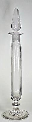 ANCIEN POT de PHARMACIE APOTHICAIRE VERRE SOUFFLÉ CRISTAL TAILLÉ VIOLINE XIXème