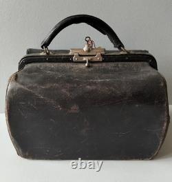 ANCIEN SAC DE VOYAGE, Trousse De Toilette Cristal Et Verre XIXe, MALLE ANTIQUE BAG