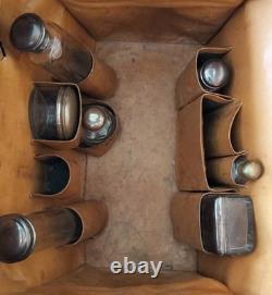ANCIEN SAC DE VOYAGE, Trousse De Toilette Cristal Et Verre XIXe, MALLE ANTIQUE BAG